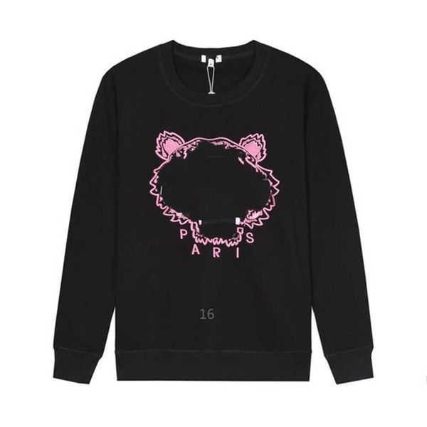 

2023 designer women's embroidery hoodie women's pullover loose men's and same style t-shirt #948 4ixy, Black