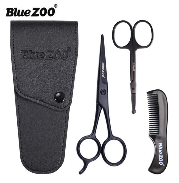 

black series scissors set mustache combs hair clipper beard men care set for 3237594