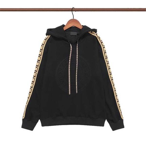 

mens hoodie sports spring designer high-end luxury pure cotton classic f letter embroidery hooded women's couple large size 3xl 6arl, Black