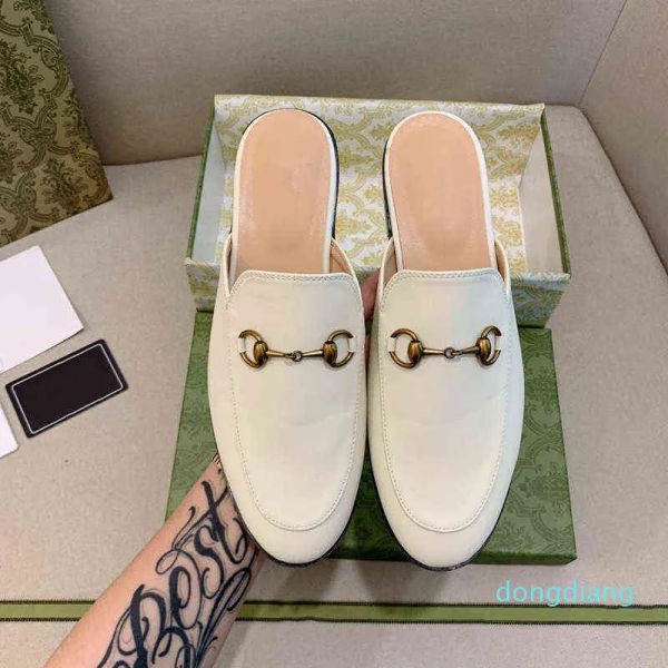 

g jiama street buckle leisure baotou half slippers women wear 22 new style women's flat shoes without heels ttd, Black