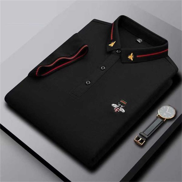 

2023 luxury t-shirt embroidered polo shirt summer men's new large short sleeved t-shirt matching lovers nofq, White;black