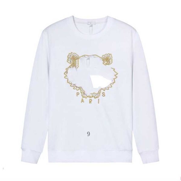 

2023 designer women's embroidery hoodie women's pullover loose men's and same style t-shirt #948 9775, Black