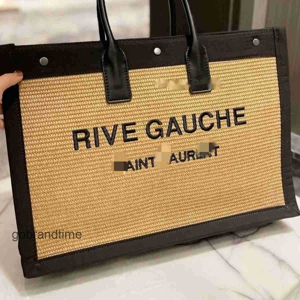 

lady woven shopping yssbags women gauche bag and embroidered classic rive designer size 48 36 travel capacity abrasion tote dirt resistant e