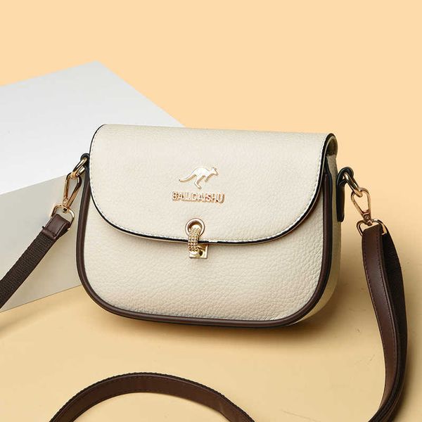 

popular u lock buckle saddle bag trendy cowhide pattern small square bag with premium feel ins leather bag edge single shoulder women's