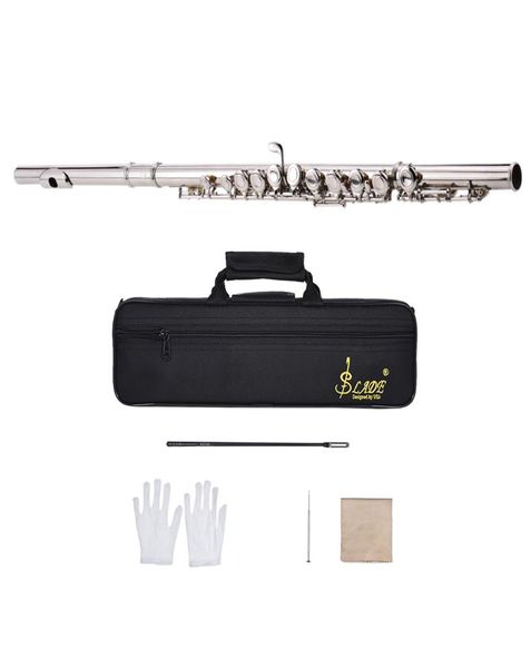 

western concert flute silver plated 16 holes c key cupronickel woodwind instrument with cleaning cloth stick gloves screwdriver4442607