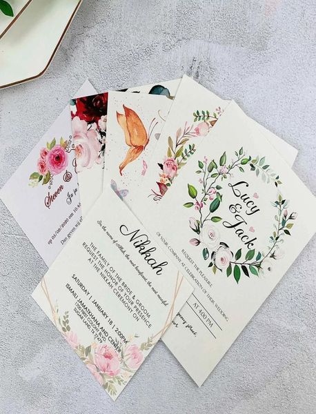 

80pc invitation detail card80pc small envelope return address6040435, Black