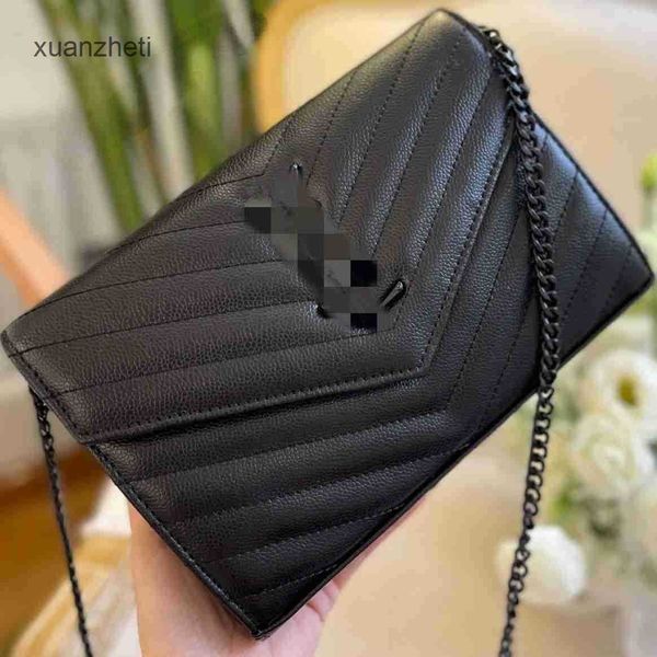 

new women's classic yslbags lady bag envelope genuine women leather satchel designer bag chain fashion shoulder small square premium ha