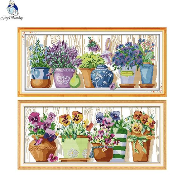 

vests the pottings on the windowsill patterns cross kits 11ct printed fabric 14ct canvas cross embroidery thread sets, Black;white