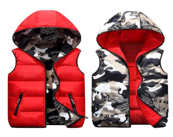 

children vests boys girls winter hooded puffer vest kids lightweight sleeveless jacket5357109, Camo