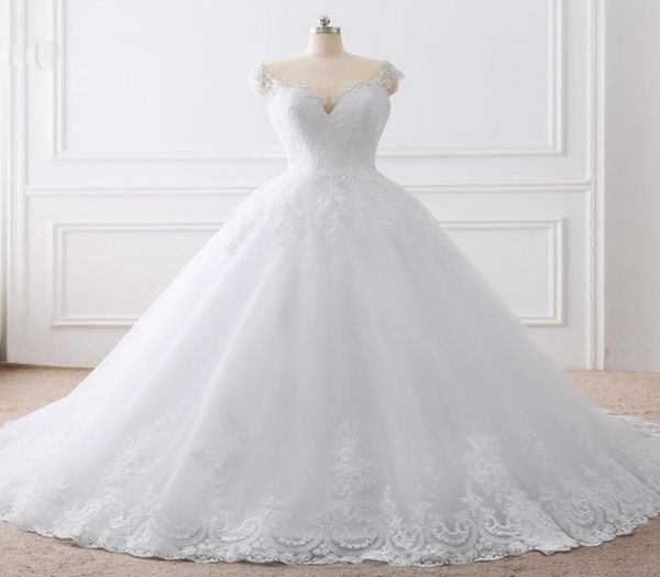 

real ball gown wedding dresses lace appliques bridal gowns vestido de brides princess beach wedding dress bridal gowns4777872, White