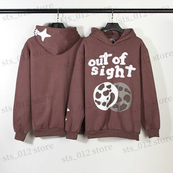 

men's hoodies sweatshirts coffee fleece hoodie men women out of sight hooded sweatshirt vintage pullover t230705, Black