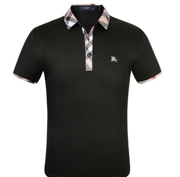 

men's t-shirt fashion designer cotton polo shirt lapel short sleeve shirts business men t-shirts large size m--3xlzv8t, White;black