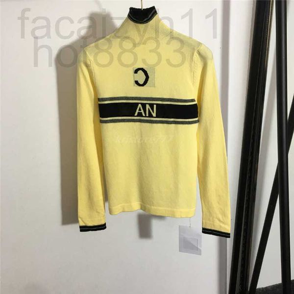 

women's sweaters designer designer women brand slim knits with letter pattern girls milan runway crop shirt high end custom long kopj, White;black