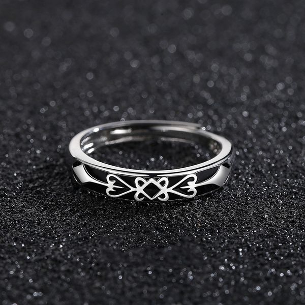 

combination fold wear men's ring trend personality open ring retro men's ring, Silver