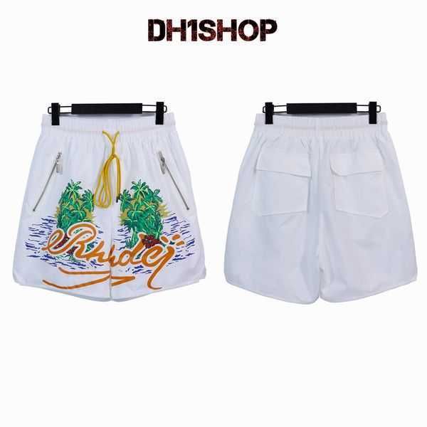 

mens shorts craftsmanship summer street fashion designers mens sports rhude shorts loose mesh cloth ventilate beach pants us size s-xl jaud, White;black