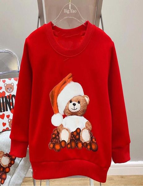 

letters printed mo boys girls sweaters cotton kids brand pullover cartoon bear children sweater child clothes1819159, Blue