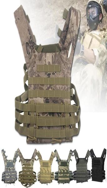 

hunting jackets tactical body armor molle plate carrier vest outdoor cs wargame paintball jpc combat9517190, Camo;black