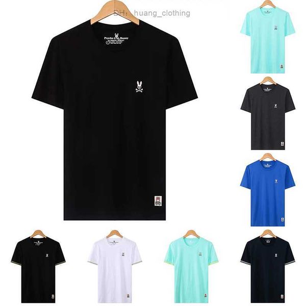 

psycho bunny transportation men t shirt classic chest small skeleton rabbit american street fashion brand shirts asian size m--3xl xuap, White;black