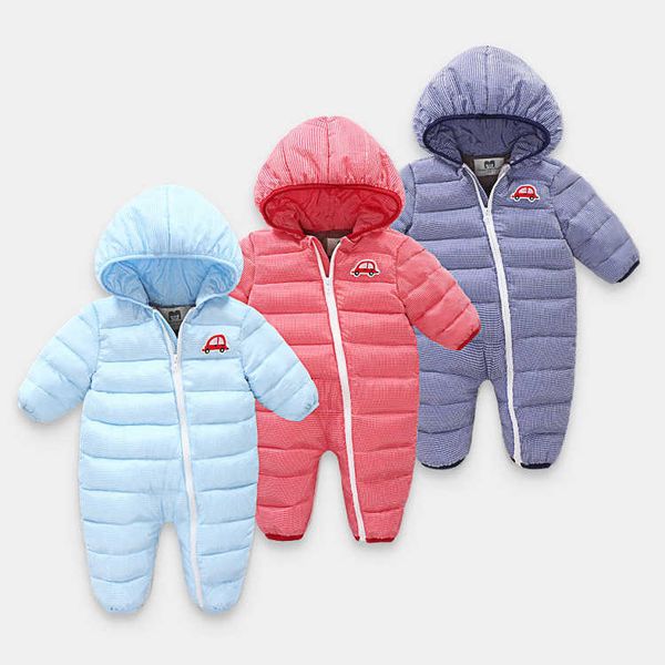 

newborn baby cotton padded clothes baby plush onepiece clothes baby climbing clothes cotton padded clothes direct sales, Blue