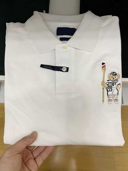 

men's polos shirts designer luxury fashion colorful embroidery s-6xl mens slim fit short sleeve polos 0cwo, White;black