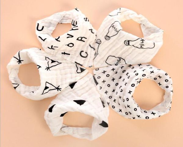 

baby bibs infant cartoon brand burp cloths ins fashion bandana waterproof pure cotton saliva bibs kids pinafore dribble triangle b5163426