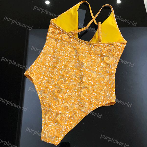 

bikini set one piece women swimsuit yellow jacquard design lace up long sleeve swimwear set beach seaside, White;black