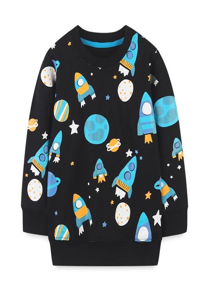 

clothes autumn children039s hoodie european and american style cartoon printed round neck long sleeve primer8462945, Blue