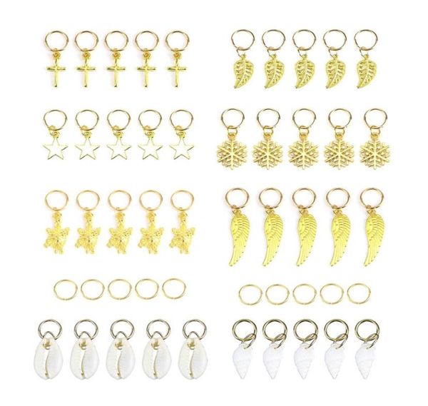 

50pcs hair braid jewelry polished hardwearing multiple hair braid rings jewelry accessories pendants4534796