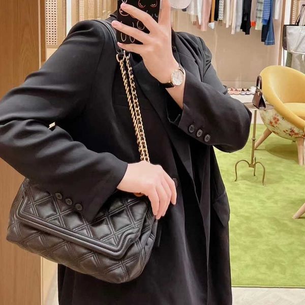 

2022 new tb women's bag fleming sheepskin rhombic chain bag one shoulder portable crossbody bag flap casual bag