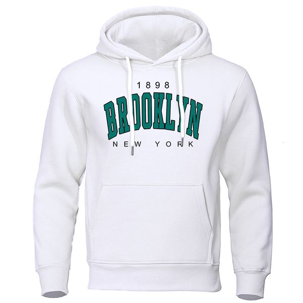 

mens hoodies sweatshirts 1898 brooklyn york printed mens hoody creativity crewneck clothing fashion oversize sweatshirt fashio crewneck hood, Black