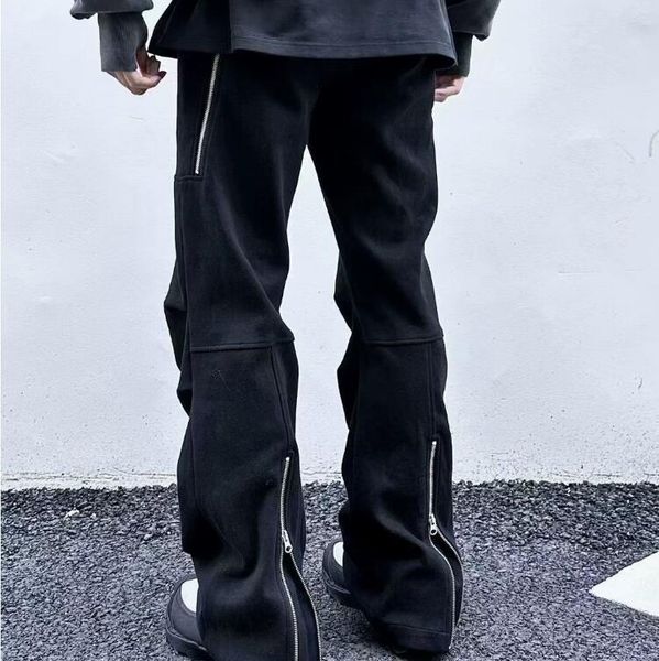 

real pics black men's pants long trousers straight 2023ss nice cotton, Black;brown