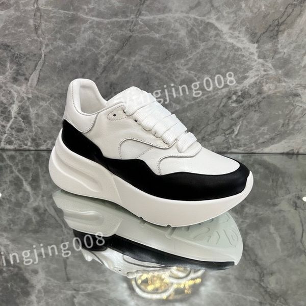 

2023 new designer woman shoe leather lace up lovers fashion platform sneakers white black rainbow mens womens xsd230426