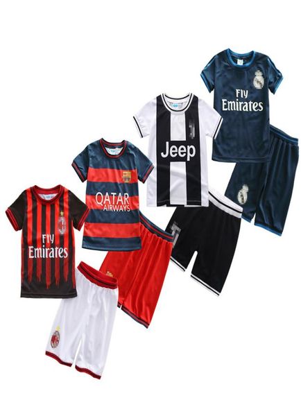 

spring summer children039s thin cotton suit football sport breathable boys and girls tshirt baby shorts shorts two pieces3960973, White