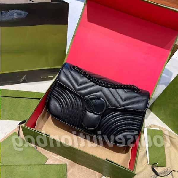 

lm40156v popular fashion handmade luxurious black buttoned marmont bag tote bag shoulder crossbody designer luxurys handbags js hoapd