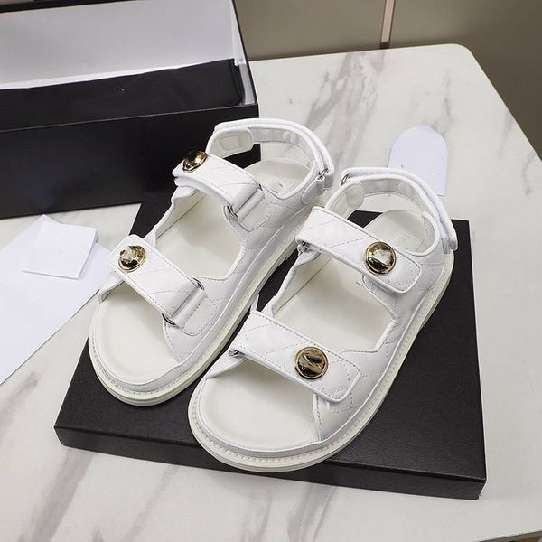 

designer slide beach fashion sandals channel slides slippers woman flip flops shoes luxury leather ccity hdfg, Black