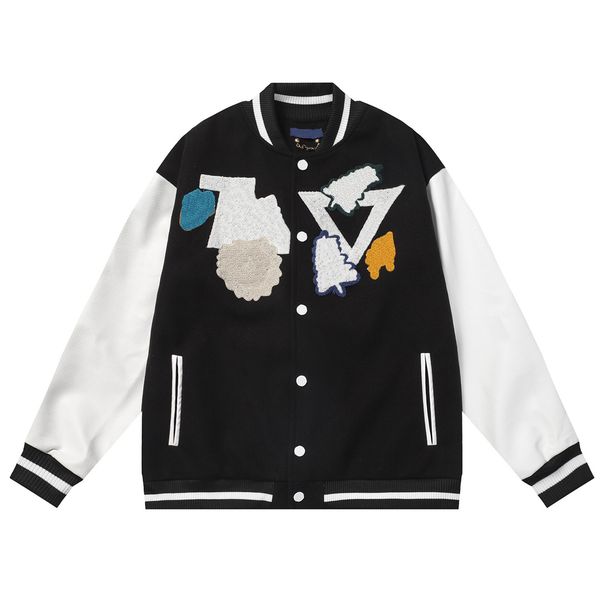 

new men's jackets designer coats flight jacket baseball uniform letter embroidery hip hop streetwear jacket fashion womans outerwear, Black;brown