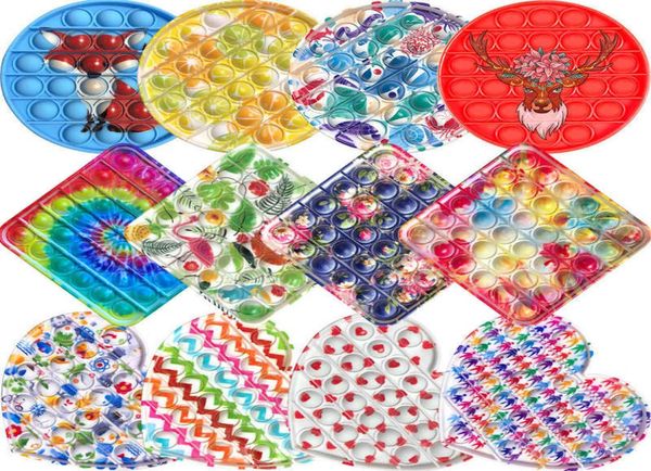 

toy push tie dye toys cartoon animal print pioneer deskpuzzle color printing american flag children silicone bubble 44color g508u8620106