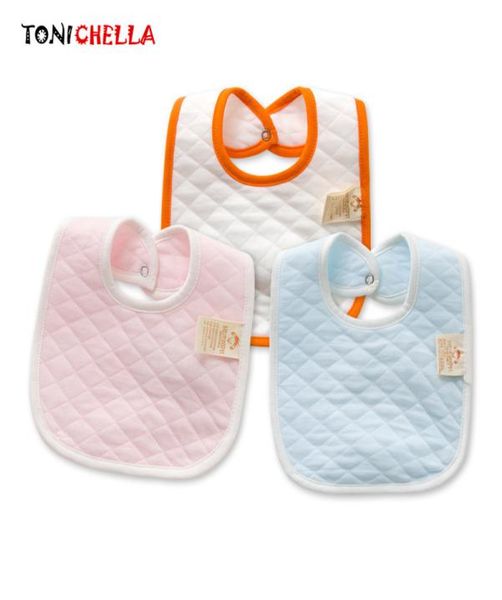 

newborn bibs cotton double layer thicken infant saliva towels baby boys girls solid color toddler cute style burp clothes cl52245435691