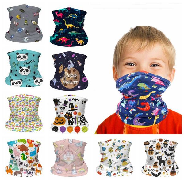 

kids face seamless mask dustproof cartoon neck gaiter scarf windproof sunscreen child breathable bandana for outdoor cycling ffa435756234, Blue;black