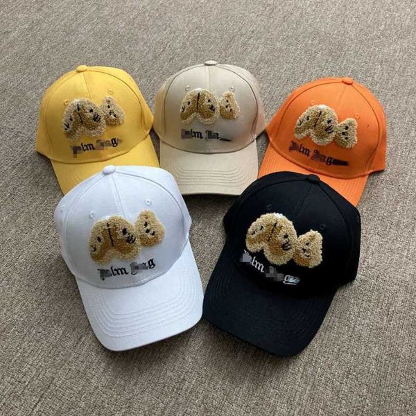 

palm baseball hat designer bear embroidered casquette fashion street quality cotton cap, Blue;gray