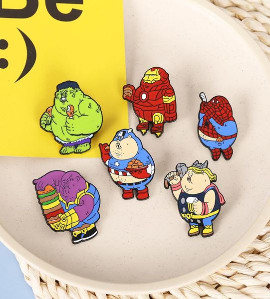 

pins cartoon super hero brooches student coat hat soldier badge cowboy collar cosmic enamel pin for movies fans friends4736460, Blue