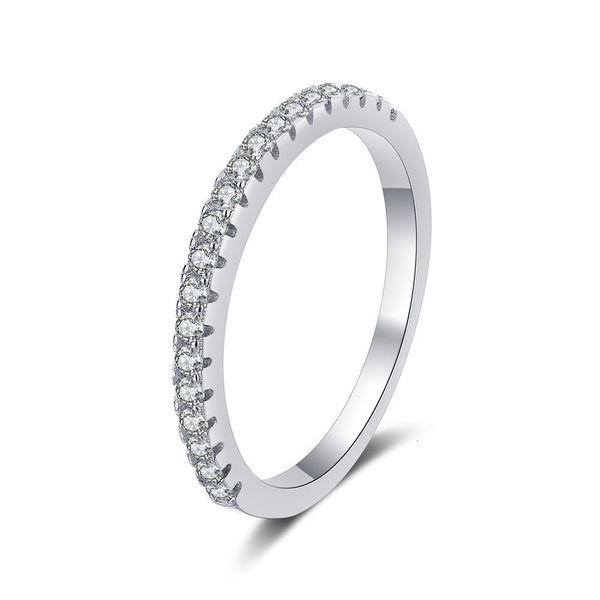 

band rings spr10 crystal for women aaa zirconia engagement aestethic adjustble finger ring 230704, Silver