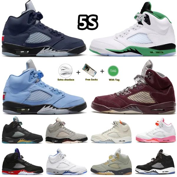 

jumpman 5 5s basketball shoes lucky green unc georgetown aqua burgundy easter sail craft we the fire red racer blue 3 what the 5 sneakers fo