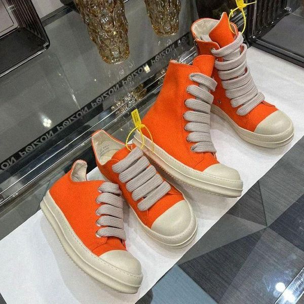 

designer canvas shoes lace rick boots men owen ankle booties black street high hip hop man women fashion sneakers breathable flat shoes