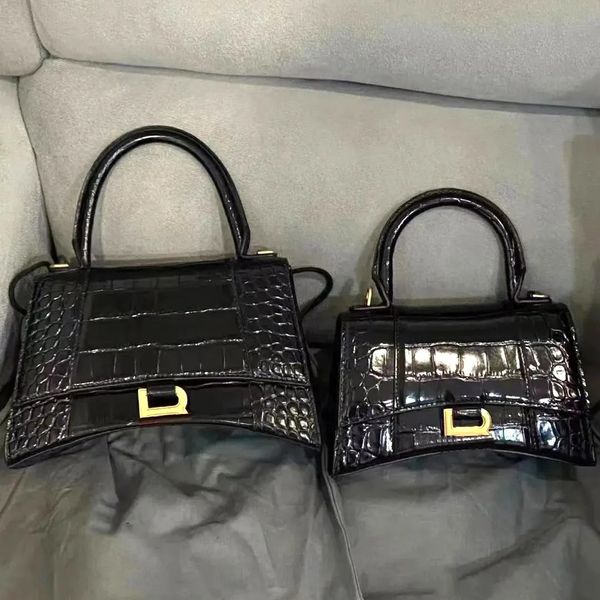 

womens fashion hourglass shoulder bags mens genuine leather tote luxurys designer even bag handle crossbody travel crocodile pattern metalb