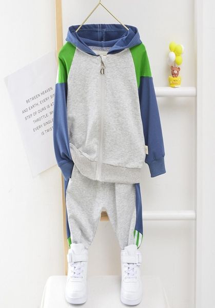 

toddler boy hooded clothes 1 2 3 4 5 years cotton baby girl sport suit boy infant long sleeve 15 years spring autumn tracksuit 206216562, White
