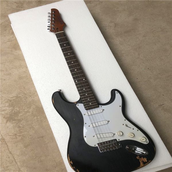 

black do old st electric guitar in stock, accept custom, fast delivery, ing