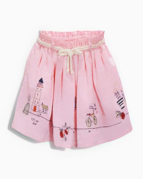 

little maven 2020 new summer baby girl clothes cotton skirt children pink mini print skirts s0750 y2007046129132, Blue
