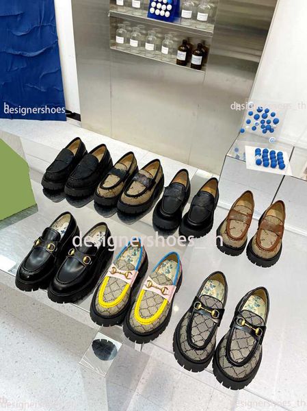 

designer shoes women buckle loafers cowhide leather shoes lady classic loafer luxury black bottom ladies platform sneakers