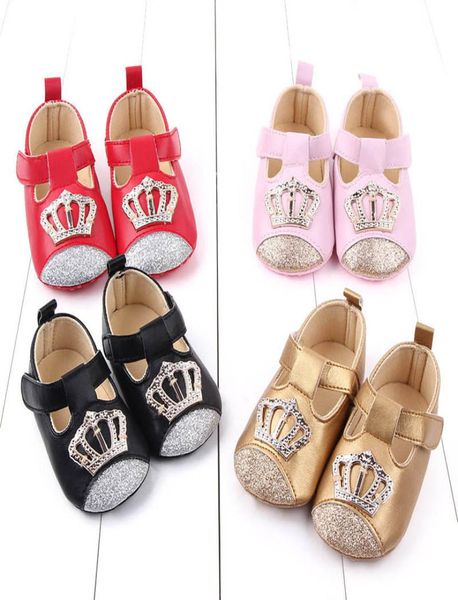 

2020 new crown baby shoes sequin baby girl shoes princess toddler shoes moccasins soft baby first walking shoe newborn shoe b12033450520